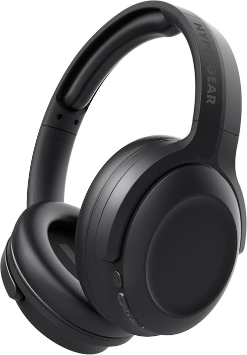 HyperGear Stealth2 ANC Wireless Bluetooth Noise Cancelling Headphones, Over-Ear with Deep Bass - Black