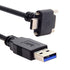 JSER Down Up Angled USB 3.1 Type-C Dual Screw Locking to Standard USB3.0 Data Cable 90 Degree for Camera
