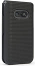 Nakedcellphone Case for LG Classic Flip, Black Protective Snap-On Hard Shell Cover with Grid Texture for LG Classic
