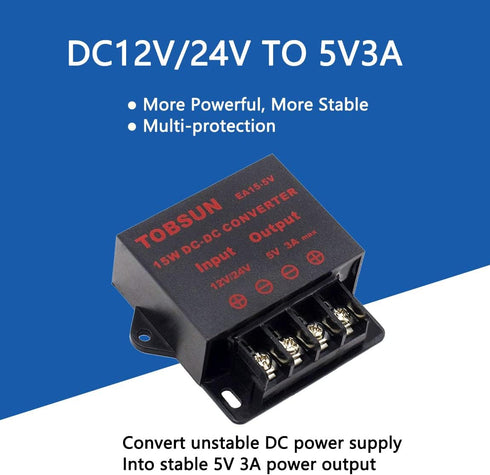 DC Converter Step Down Regulator, 5V Regulated Power Supplies Transformer (5V 3A 15W)