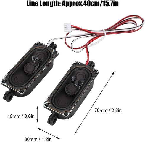 EBTOOLS 2Pcs 4 Ohm 5W TV Speaker Loudspeaker Sound Amplifier Unit for LCD TV Advertising Player