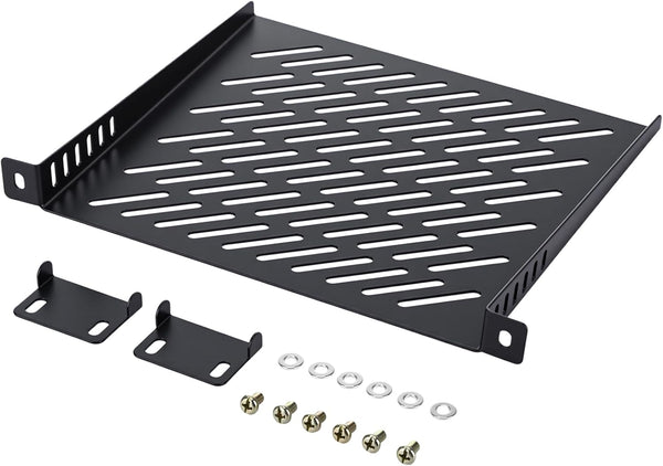 ElaraBerry 1 Pack 0.5u Server Rack Shelf 7.87" Deep Ventilation Rackmount Cantilever Tray