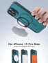 Tigowos Compatible with iPhone 15 Pro Max case Fits MagSafe 10FT Drop Resistant Matte Skin Feeling Shockproof Back Cover Fits iPhone 15 Pro Max Phone Cases, Turquoise Green