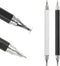 MECCANIXITY 2pcs Ballpoint Pen with Stylus Tip, 2 in 1 Ink Pen Fine Point Disc Stylus for Universal Capacitive Tablets