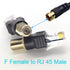 2PCS RF to RJ45 Converter Adapter F Female to RJ45 Male Coaxial Barrel Coupler Adapter Connector Coax Straight Connector (Black)