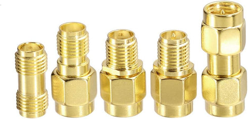 SUPERBAT SMA Male to Female RF Coaxial Cable 6in + 5pcs Adapter Kit for WiFi/Ham Radio/GPS