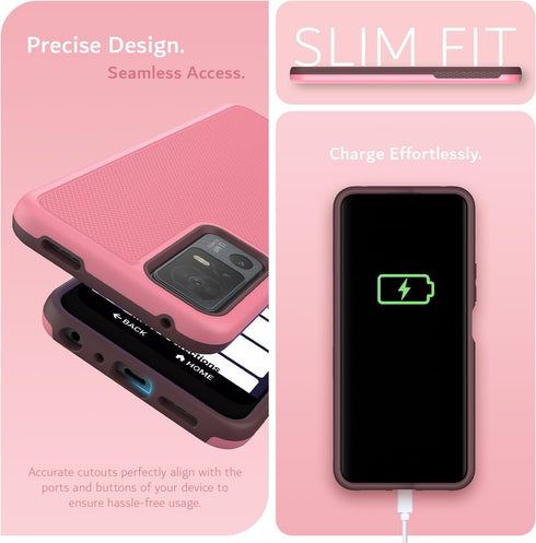 TUDIA MergeGrip Compatible with Lively Jitterbug Smart 4 Phone Case/TCL 40XL, Shockproof Slim Protection