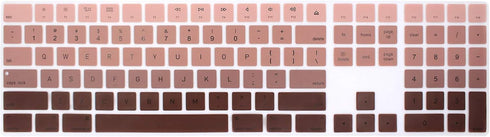 Ultra Thin Silicone Full Size Wireless Bluetooth Numeric Keyboard Cover for iMac Magic Keyboard with Numeric Keypad