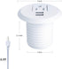 Maggie Desktop Power Grommet with 2 USB Charging Ports, 2inch Hole Table Power Outlet, 6.5ft Extension Cord, 1 Outlet