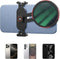 TELESIN Universal Phone Filter Mount for 67mm DSLR Filters, Clip-On Holder with Cold