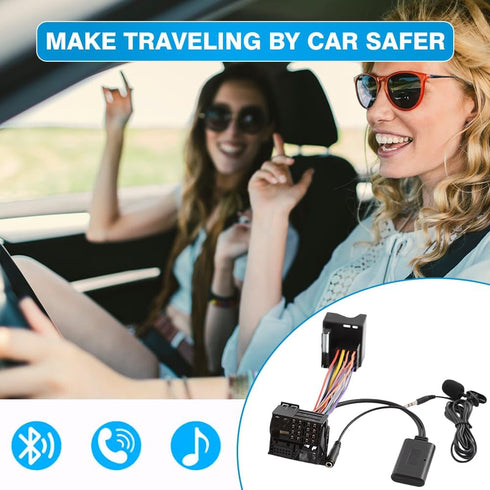 Bluetooth Audio Aux Adapter with Microphone, Compatible with BMW Z4 (E85/E86), X3(E83), Mini Cooper (R50/JCW), Mini