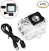 Action Camera Waterproof Case, Professional Sport Camera Accessories with Charging Cable for SJCAM SJ4000/SJ7000