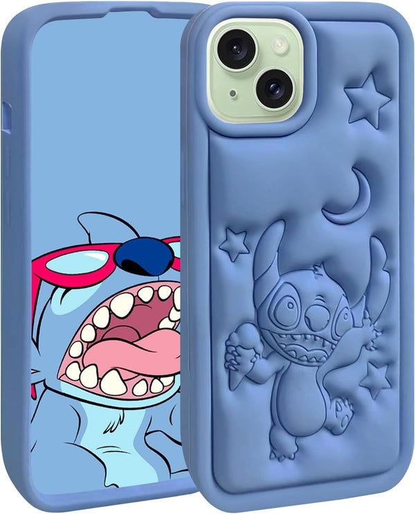 Compatible with iPhone 15 Plus/14 Plus Case, Cute 3D Cartoon Soft Animal Character Waterproof Protector