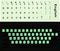 CaseBuy 2PCS Pack Universal English Keyboard Stickers Glow in The Dark, Keyboard Letters