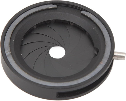 Yscryptoline Adjustable Iris Aperture Diaphragm, Manual Lens Adapter with 12 Blades, 1.2 to