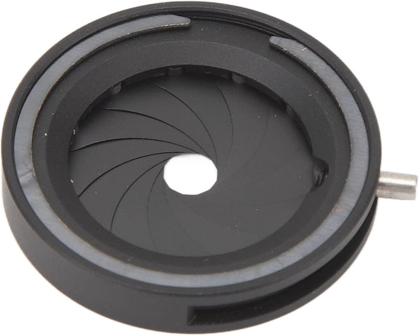 Yscryptoline Adjustable Iris Aperture Diaphragm, Manual Lens Adapter with 12 Blades, 1.2 to