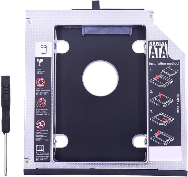 2nd HDD SSD Hard Drive Caddy Tray Replacement for Lenovo Thinkpad T420 T430 T510 T520 T530