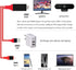 USB C to HDMI Adapter with USB Cable, Type c to HDMI Adapter 4K 30Hz Compatible with MacBook 2018 iPad Pro,iMac,ChromeBook Pixel,Galaxy S9 Note9 S10 Surface Book Pro- 6.6FT (6.6FT, Red)