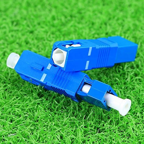 Single Mode 9/125um SC Male to LC Female Hybrid Optic Optical Fiber Adapter - Simplex Converter