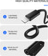 Headphone Adapter for Lightning to 3.5mm AUX Audio Jack and Charger Extender Dongle, Compatible with iPhone 11, 12
