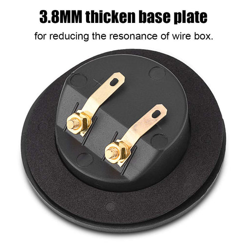 Terminal Connector, Pure Copper Plated Wiring Terminal, 48MM 2 Copper Binding Post Terminal Cable Connector