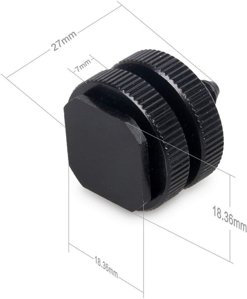 SLOW DOLPHIN 1/4 Inch Hot Shoe Mount Adapter Tripod Screw for DSLR Camera Rig (4 Packs)
