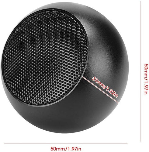 BM3D Aluminum Black Portable Hi-Fi Stereo Bluetooth Speaker, Compact Body, Clear Sound, Hands-Free Loudspeaker Box