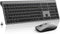 Wireless Keyboard and Mouse Combo, Slim Silent Keyboard and Mouse with USB Mini Receiver, Ergonomic Full-Size - Space
