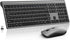 Wireless Keyboard and Mouse Combo, Slim Silent Keyboard and Mouse with USB Mini Receiver, Ergonomic Full-Size - Space