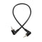 PNGKNYOCN 2.5mm Audio Aux Cable, 90 Degree TRRS Male to Male Double Angled Stereo Headset Connector Cable (0.3M)
