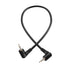 PNGKNYOCN 2.5mm Audio Aux Cable, 90 Degree TRRS Male to Male Double Angled Stereo Headset Connector Cable (0.3M)