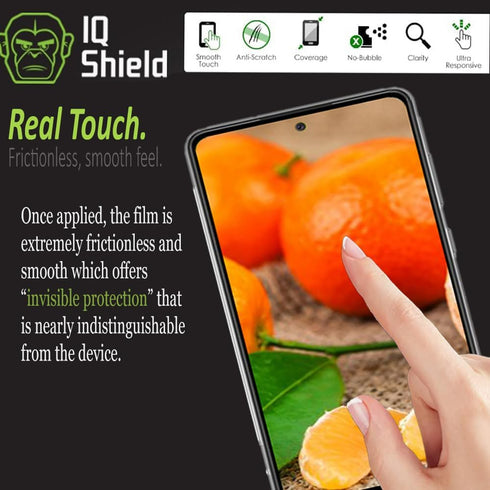 IQShield Screen Protector for Samsung Galaxy A52 5G, 2-Pack Anti-Bubble Clear TPU Film