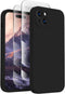 FireNova iPhone 15 Plus Case, Black Silicone with Camera Protection & 2 Screen Protectors, 6.7" Soft Microfiber Lining.