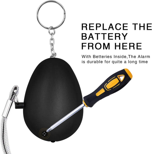 Safe Sound Personal Alarm, 6 Pack 140DB Keychain with LED Lights, Emergency Safety Alarm for Women, Men, Children