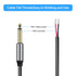 GINTOOYUN 2-Pack 6.35mm Male Plug to Bare Wire Open TRS Stereo Audio Cable Adapter - 0.3m/11in