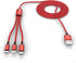 Multi 3 in 1 Extra Long USB Cable, 3M/10Ft Nylon Braided Type C/Micro USB/iPhone Lightning for Android/Tablets