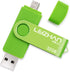 LEIZHAN Micro USB Flash Drive OTG Pen Drive 32GB for Samsung Galaxy S7, S7Edge, S6, S6 Edge (Green)