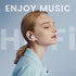 MOSWAG in Ear Headphones, Half in Ear Headphones with Mic, Built in Volume Control for iPad, Android, MP3