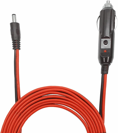 AEISVIK DC 5.5 x 2.1mm Connector Car Charger Power Supply Cord 10ft -