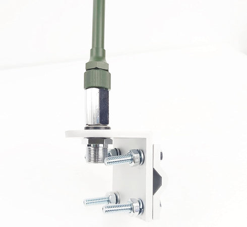 Double Groove Antenna Mirror Mount for CB Radio with SO239 Stud, 3/8” x 24 Thread
