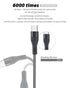 100W Multi 3 in 2 Fast Charging Cable 10FT, Black Long Nylon Braided, USB A/C to USB-C Lightning Micro Connectors for