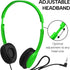 Maeline Bulk Classroom Student Headphones, On Ear Stereo Headphones Adjustable Band for Kids Online Learning, 10 Pack
