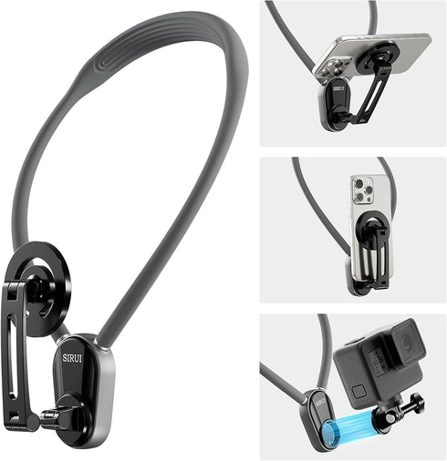Sirui Magnetic Neck Mount for Phones, Neck Holder POV Hand Free Necklace Mounting Accessories for iPhone & Android