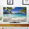 AMAPARK TV Dust Cover,Cover Type 55 Inch Beach Polyester Microfiber Cloth Easy to