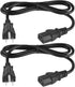 2-Pack Replacement AC Power Cord, 3.28 feet (1 meter) 3 Prong 18 AWG for Printer, PC, Monitor Power Supply