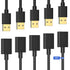 USB Extender Cord 7FT (5 Pack), USB 2.0 Extension Cable, USB A Male to Female, Compatible with Flash Drive, Hard Drive,