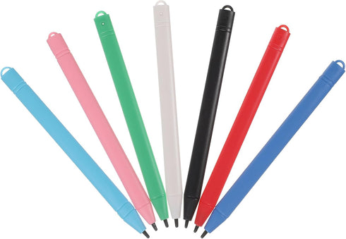 Homoyoyo 7pcs Colorful Drawing Stylus with Tether, Replacement Pen for LCD Writing Tablet, Drawing Board, Doodle Pad