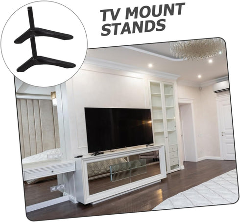 Garneck 1pair Heavy Duty No-Drill Tv Stand Mount Stable Base Height for Living Room Bedroom and Hotel Tv Tabletop