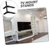 Garneck 1pair Heavy Duty No-Drill Tv Stand Mount Stable Base Height for Living Room Bedroom and Hotel Tv Tabletop