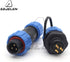 SP13 Waterproof Aviation Cable Wire Connectors, 2pin/3pin/4pin/5pin/6pin/7pin/9pin, IP67 Electrical Cable Connector